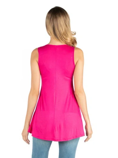 24seven Comfort Apparel Maternity Scoop Neck Sleeveless Tank Top