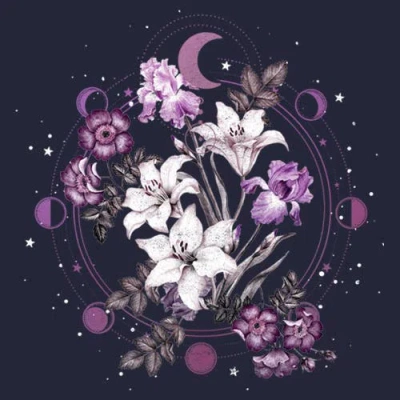 Lost Gods Floral Moon  Graphic T-shirt