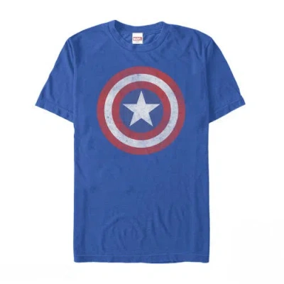 Marvel Captain America Classic Shield  Graphic T-shirt In Blue