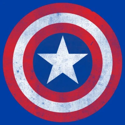 Marvel Captain America Classic Shield  Graphic T-shirt In Blue