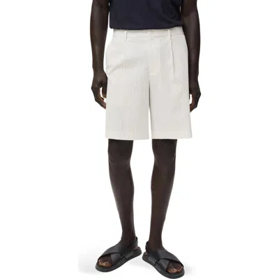 Mango Slim Fit Stretch Cotton Chino Shorts In White