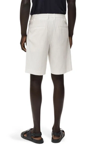 Mango Slim Fit Stretch Cotton Chino Shorts In White