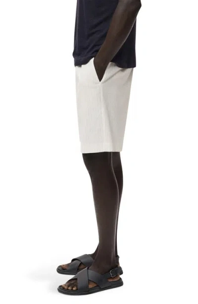 Mango Slim Fit Stretch Cotton Chino Shorts In White