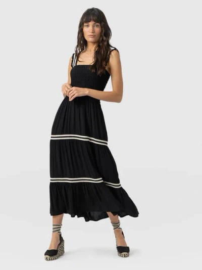 Saint + Sofia Maya Shirring Dress