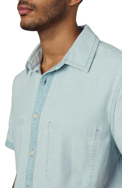 Joe's Reverse Chambray Camp Shirt In Blue