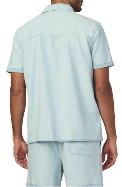 Joe's Reverse Chambray Camp Shirt In Blue