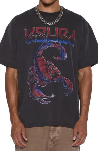 Ksubi Venom Ekcess Faded Oversized Graphic Tee