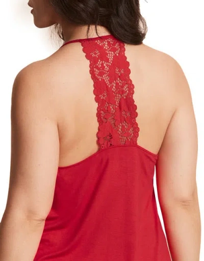 Adore Me Jacky Pajama Cami & Shorts Set In Red