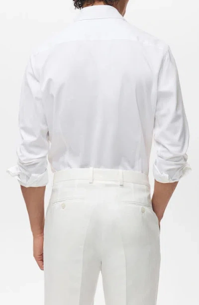 Mango Slim Fit Cotton Button-up Shirt In White