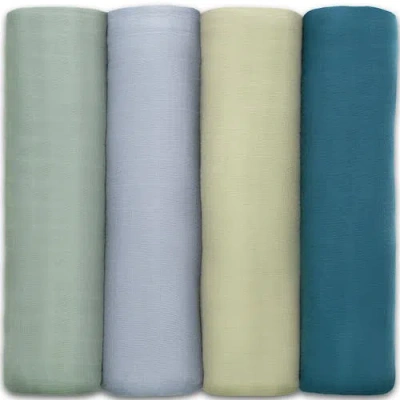 Comfy Cubs Muslin Swaddle Blankets, 4 Pack In Multi