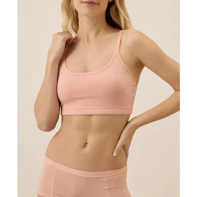 Pact Organic Cotton Everyday Strappy Scoop Bralette In Purple