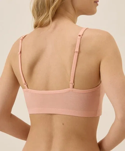 Pact Organic Cotton Everyday Strappy Scoop Bralette In Purple