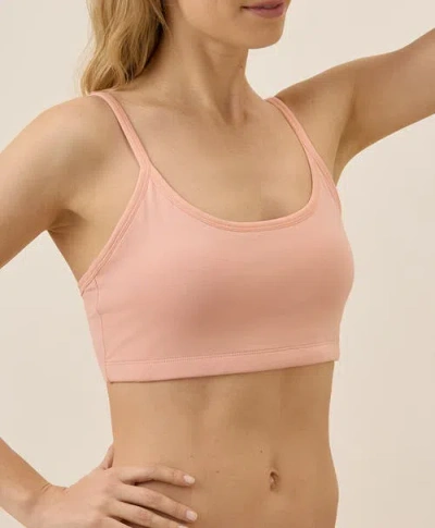 Pact Organic Cotton Everyday Strappy Scoop Bralette In Purple