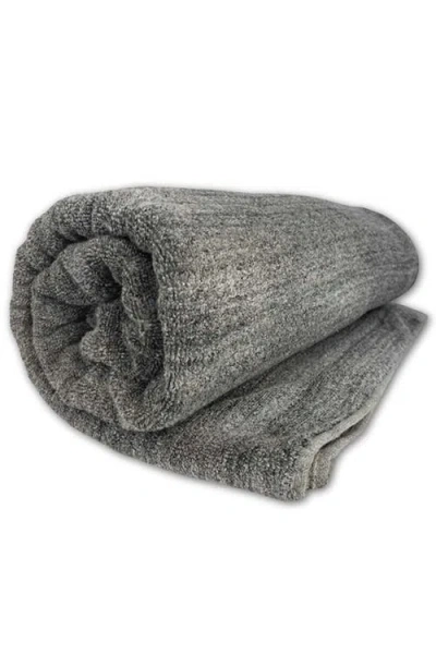 Bedvoyage Melange Viscose Cotton Blend Odor & Mildew Resistant Bath Sheet Towel, 1pc In Gray