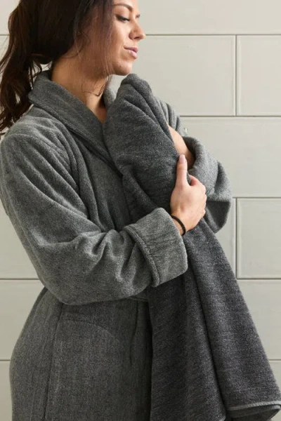 Bedvoyage Melange Viscose Cotton Blend Odor & Mildew Resistant Bath Sheet Towel, 1pc In Gray