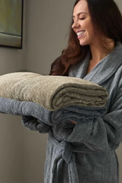 Bedvoyage Melange Viscose Cotton Blend Odor & Mildew Resistant Bath Sheet Towel, 1pc In Gray