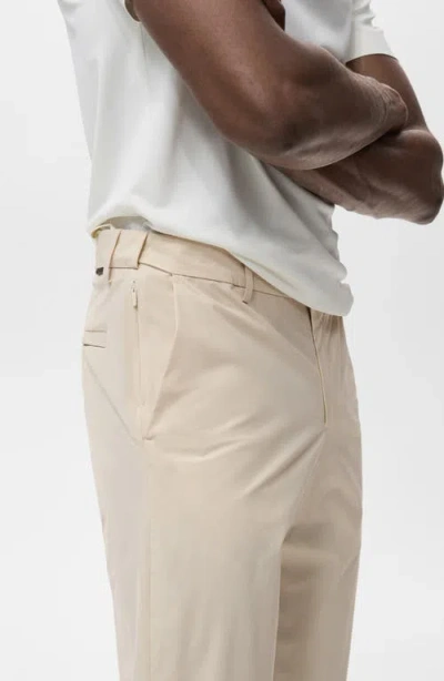 Mango Slim Fit Dress Pants In Neutral