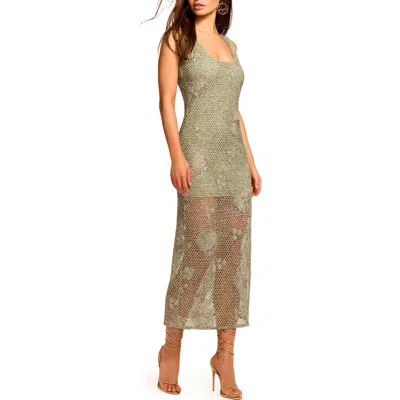 Ramy Brook Liliana Metallic Open Stitch Sleeveless Sweater Dress In Multi