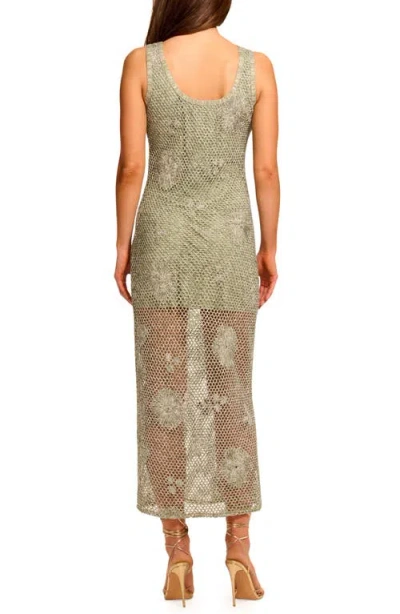 Ramy Brook Liliana Metallic Open Stitch Sleeveless Sweater Dress In Multi