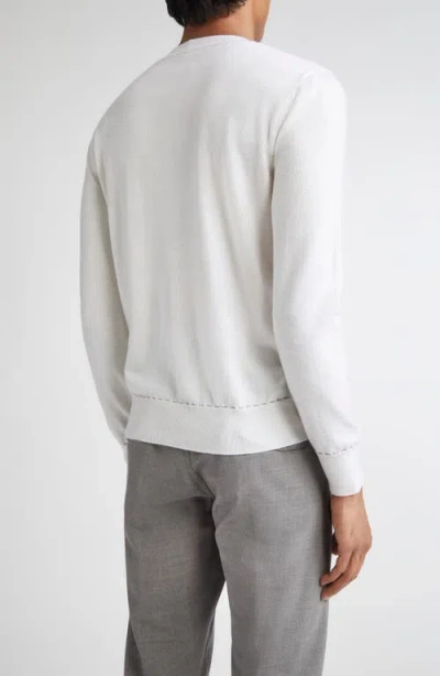 Eleventy Crewneck Sweater In White