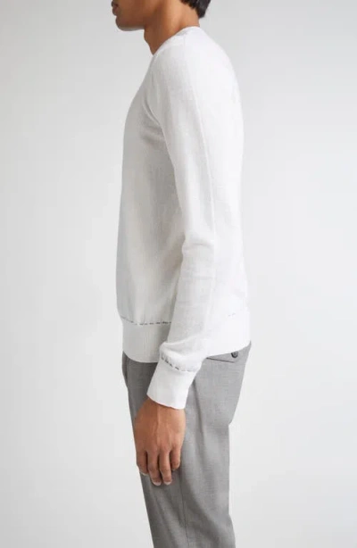 Eleventy Crewneck Sweater In White