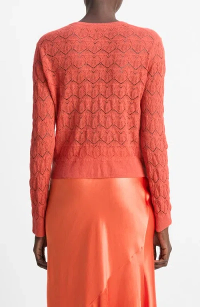 Vince Open Stitch Cotton Cardigan