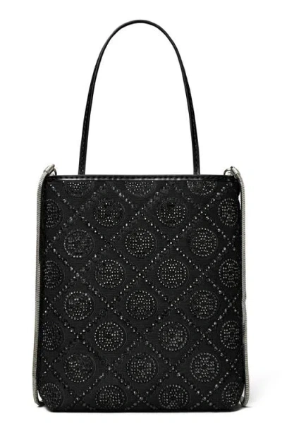Tory Burch Key Item T Monogram Hotfix Embellished Top Handle Bag