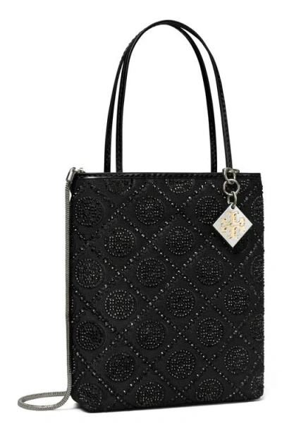 Tory Burch Key Item T Monogram Hotfix Embellished Top Handle Bag