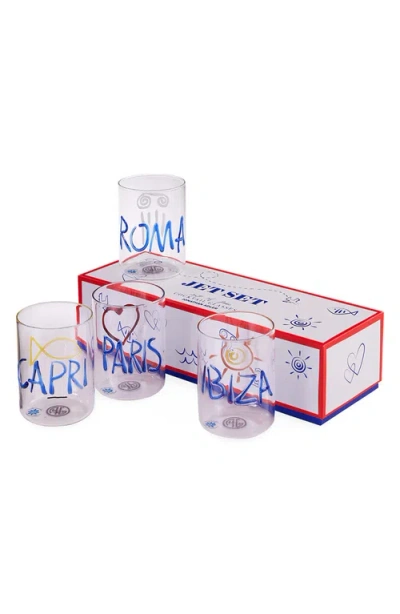 Jonathan Adler Jet Set Glassware Set In Transparent