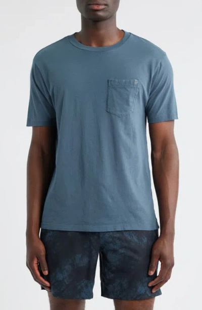 Roark Made To Fade Pocket T-shirt In Blue