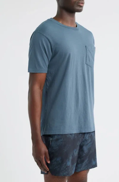 Roark Made To Fade Pocket T-shirt In Blue