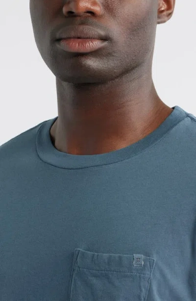 Roark Made To Fade Pocket T-shirt In Blue