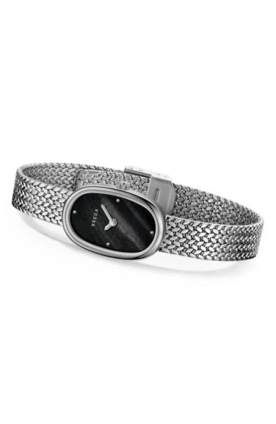 Breda Jane Tethered Mesh Strap Watch, 18mm In Metallic