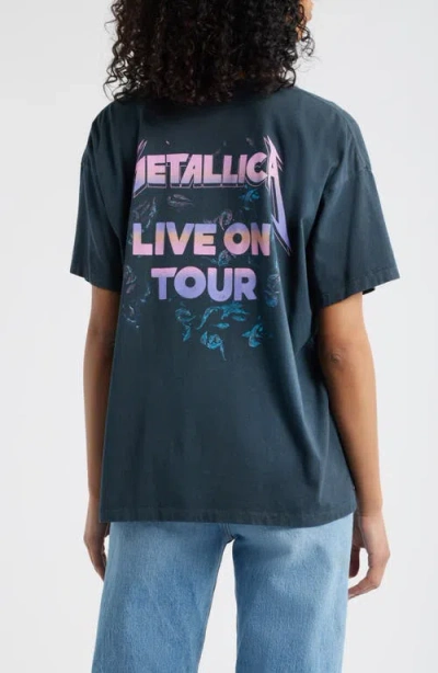 Daydreamer Metallica Live On Tour Cotton Graphic T-shirt In Blue