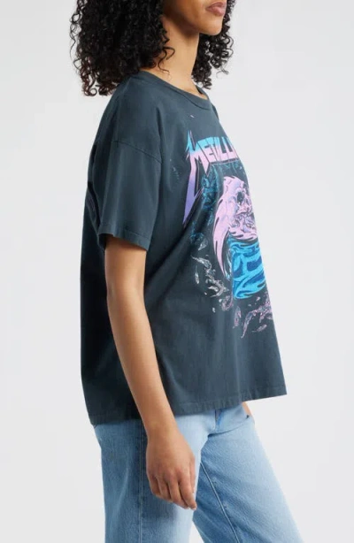 Daydreamer Metallica Live On Tour Cotton Graphic T-shirt In Blue