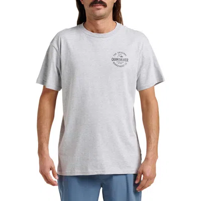 Quiksilver Locked Up Cotton-blend Graphic T-shirt In Gray