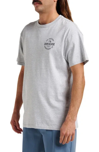 Quiksilver Locked Up Cotton-blend Graphic T-shirt In Gray