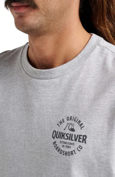 Quiksilver Locked Up Cotton-blend Graphic T-shirt In Gray