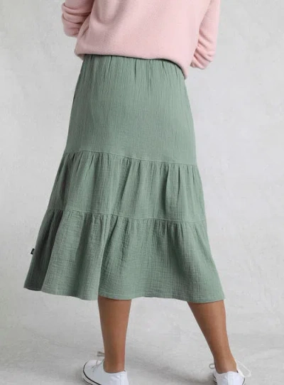 Weird Fish Lathika Tiered Midi Cotton Skirt