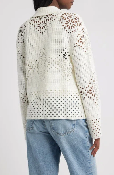 Rails Patmos Open Stitch Cardigan In White