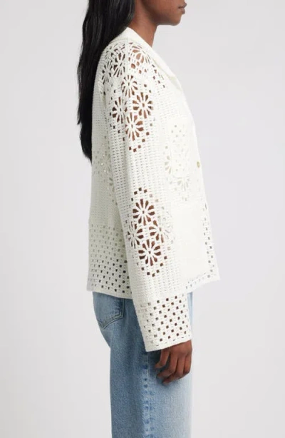 Rails Patmos Open Stitch Cardigan In White