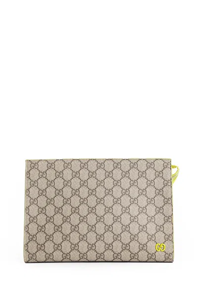 Gucci Man Beige Clutches & Pouches