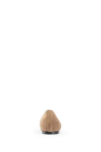Totême Suede Everyday Ballet Flats In Neutral