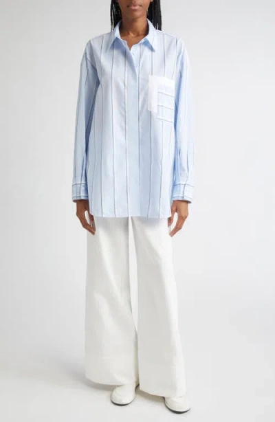 Lafayette 148 Gathered Cuff Dolman Tee In White
