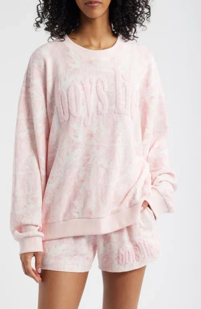 Boys Lie Kara Waffle Stitch Sweatshirt In Pink