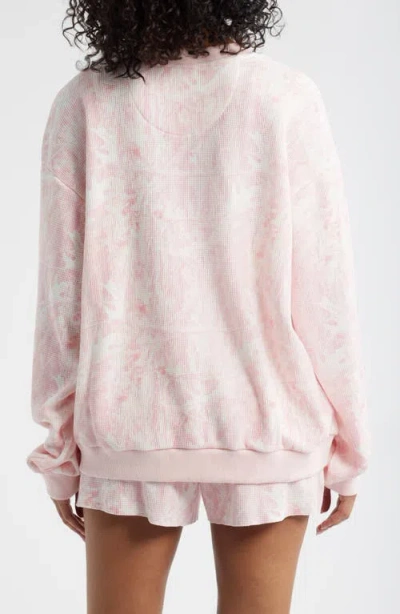 Boys Lie Kara Waffle Stitch Sweatshirt In Pink