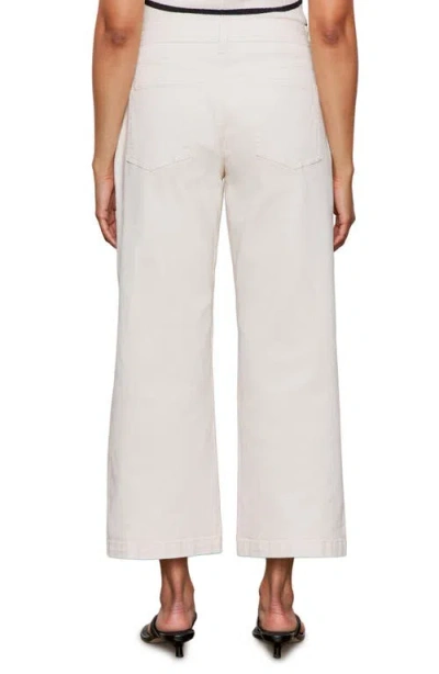 Sanctuary League Stretch Cotton Crop Utility Pants In White