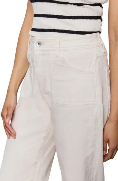 Sanctuary League Stretch Cotton Crop Utility Pants In White