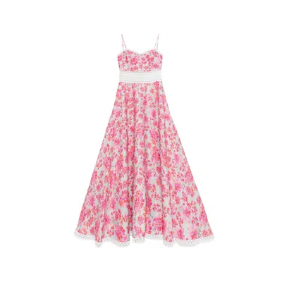 Nissa Women's Printed Linen Midi Dress