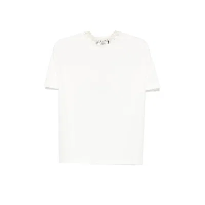 Nissa Women's Pearl-detail Viscose Top White
